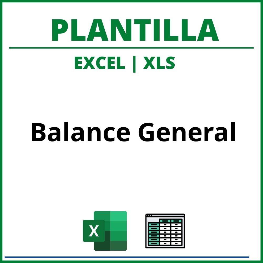 Plantilla Balance General Excel