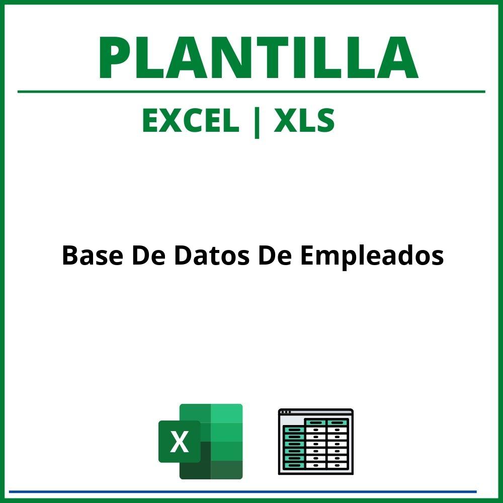 Plantilla Base De Datos De Empleados Excel
