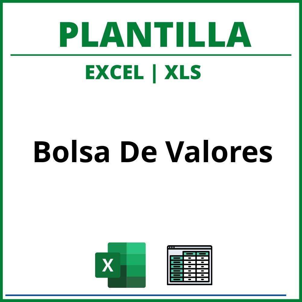 Plantilla Bolsa De Valores Excel