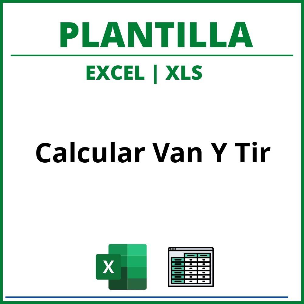 Plantilla Calcular Van Y Tir Excel