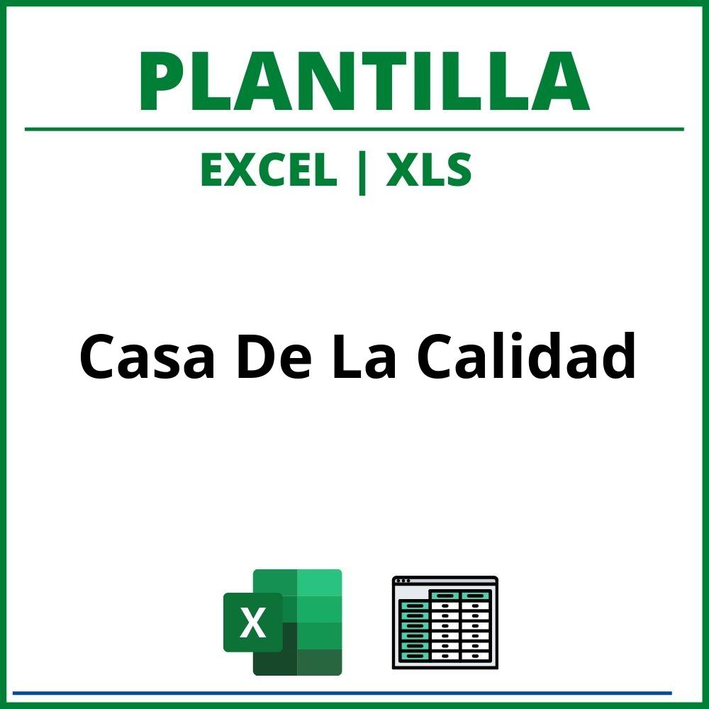 Plantilla Casa De La Calidad Excel