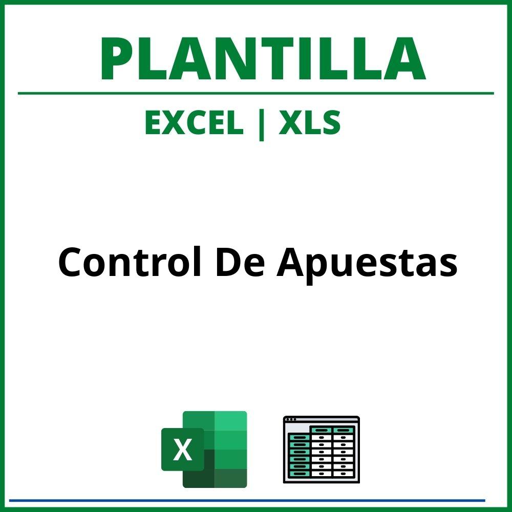 Plantilla Control De Apuestas Excel