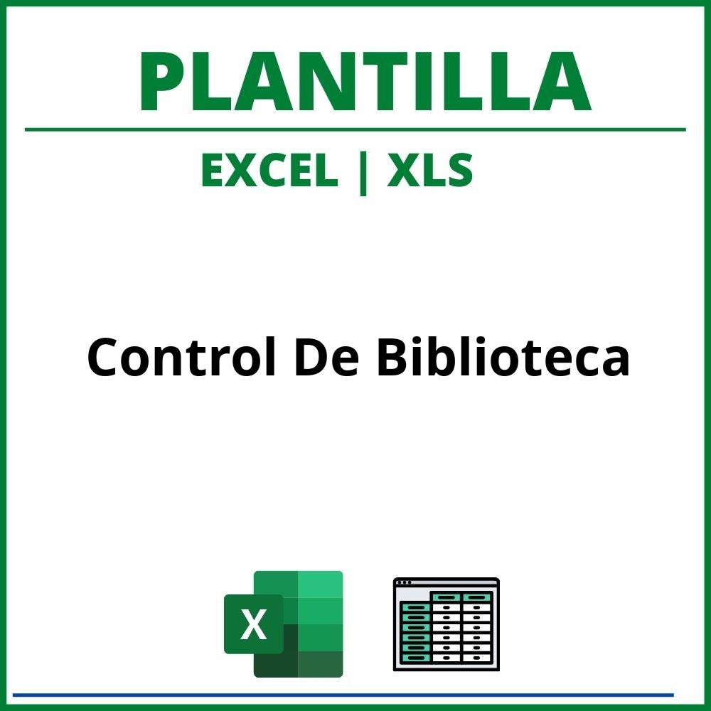 Plantilla Control De Biblioteca Excel
