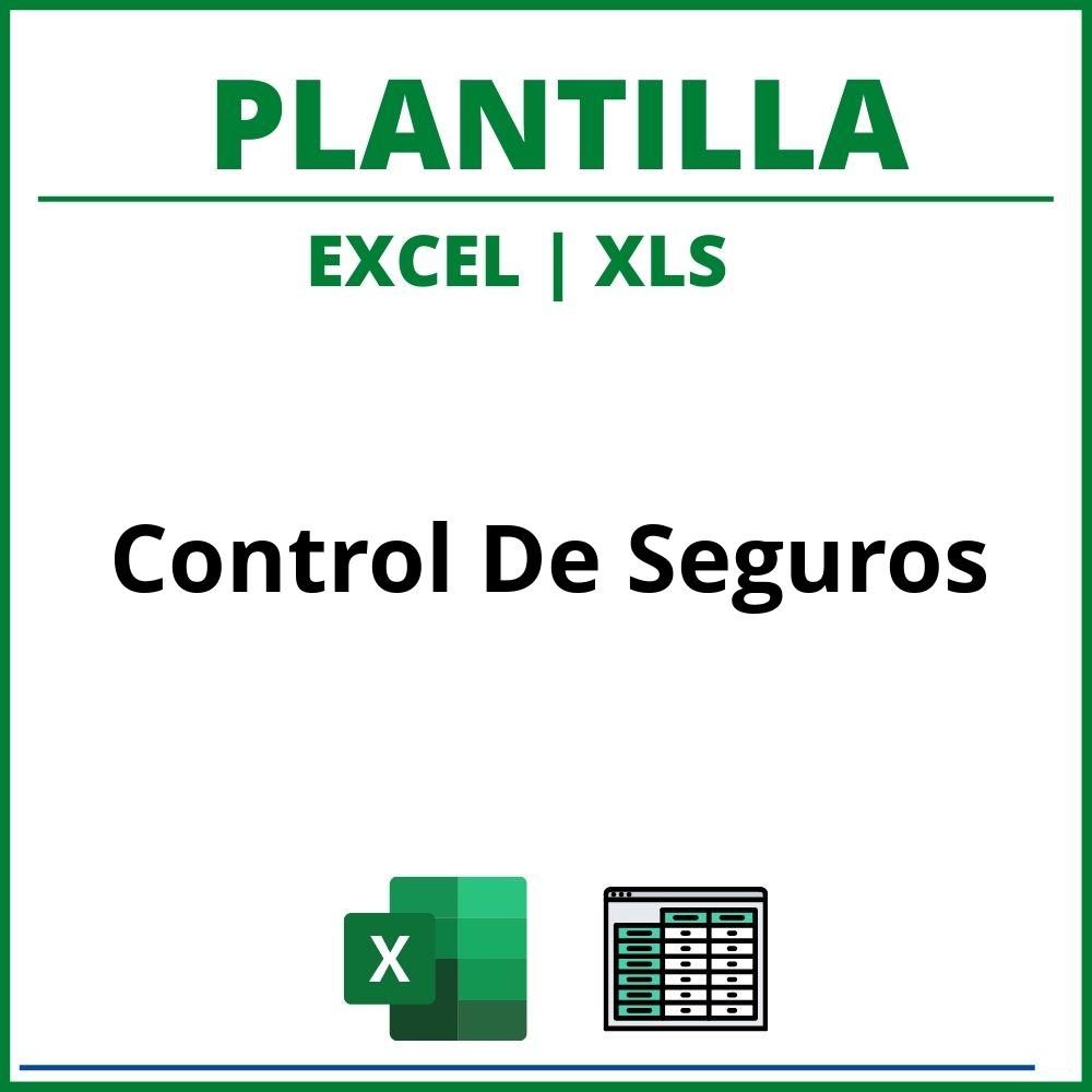 Plantilla Control De Seguros Excel