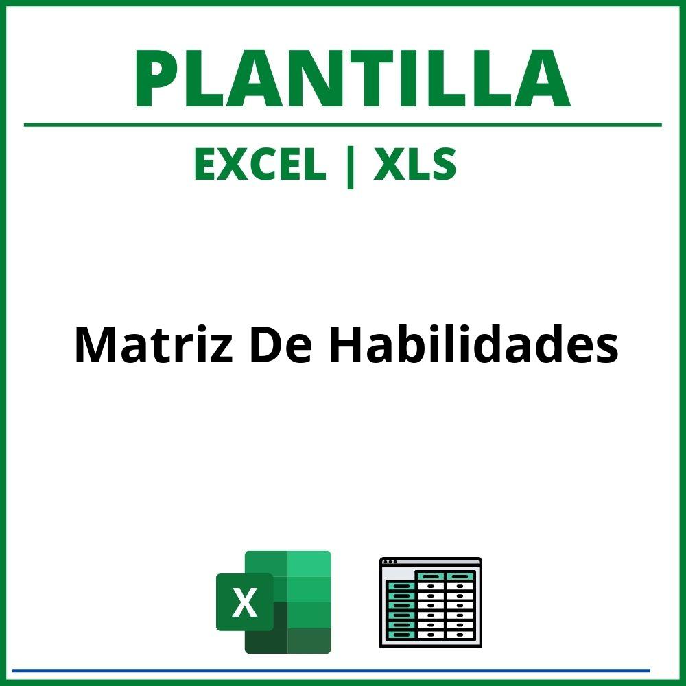 Plantilla Matriz De Habilidades Excel