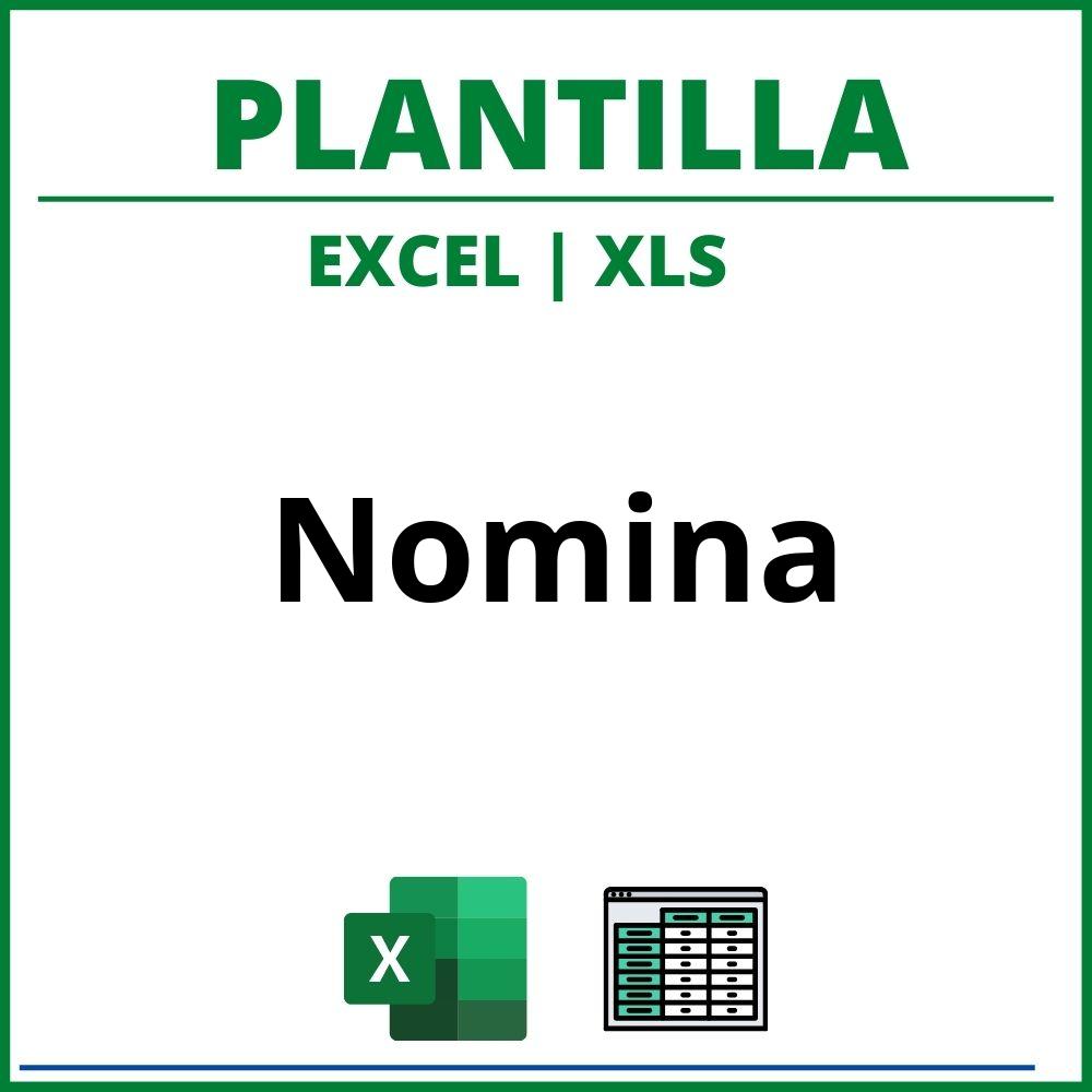 Plantilla Nomina Excel