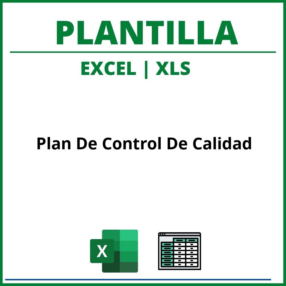 Plantilla Plan De Control De Calidad Excel