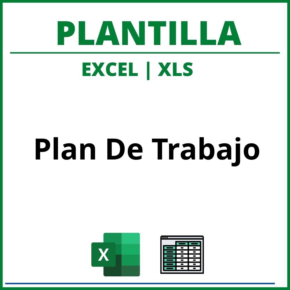 Plantilla Plan De Trabajo Excel