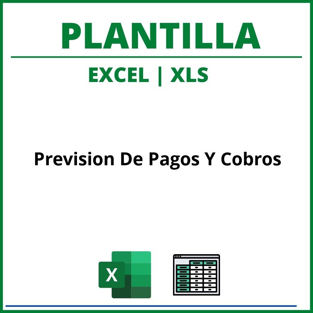 Plantilla Prevision De Pagos Y Cobros Excel