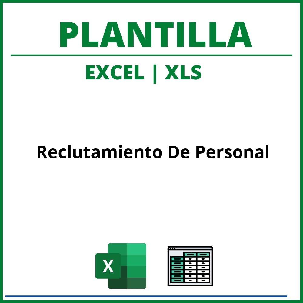 Plantilla Reclutamiento De Personal Excel
