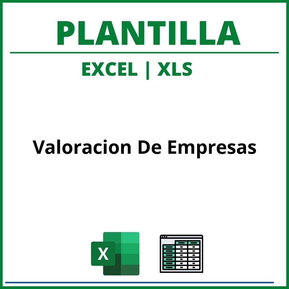 Plantilla Valoracion De Empresas Excel